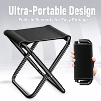 Tabouret pliant et chaise de camping en acier au carbone Dynamic Snail - Portable et pliable pour la pêche et le camping
