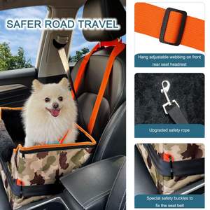 GeerDuo Pet Portable Travel Kleine mittelgroße Hunde Katzen Erhöhtes Auto-Booster-Sitzbett mit Sicherheits gurt - Product Image 5
