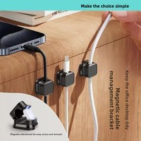 Clip magnétique réglable pour câble de téléphone, organiseur de câbles de bureau, accessoires pour téléphones mobiles Android, support de rangement de fils