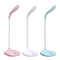 Lampe LED rechargeable par USB Table flexible en col de cygne pour l'entretien des yeux Contrôle tactile Lecture portable en ABS pour l'éclairage intérieur des enfants