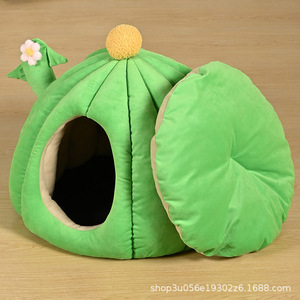 Cactus cat house, semi-enclosed, winter warm, removable and washable, suitable for all seasons, dog house, pet <b>bed</b> - Product Image 3