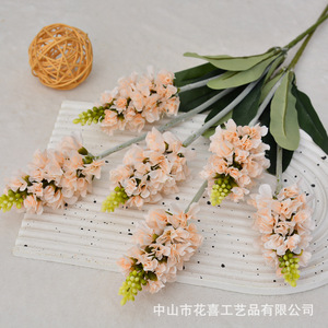 Fleurs artificielles de lavande en soie mélangée, faites à la main, style européen, pour décoration de table de mariage, incassables - Product Image 3