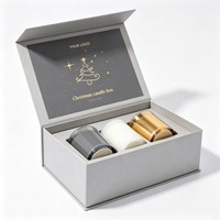Boîte cadeau magnétique de Noël 2026, impression à l'encre de soja, emballage de luxe, boîtes personnalisées gaufrées pour cadeaux de fête et bougies – Nouveauté très prisée