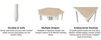 Mesa para Estudiantes, Escritorios Escolares Universitarios, Escritorio y Silla para Estudiantes, Mesa de Entrenamiento Plegable, Mesas Escolares con Ruedas, Modernas