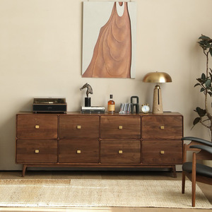 Mobile Moderno e Semplice in Legno Massello di Noce Nero Nordamericano, Lusso Leggero, Multifunzionale con Sei Cassetti per <span class=keywords><strong>Soggiorno</strong></span> e Camera da Letto - Product Image 4