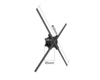 Affichage publicitaire d'hologramme 3d LED rvb de 45cm, 4 lames