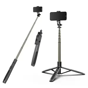 Q06 Camera Phone and Tablet Selfie Stick Stand Tripod Cell Phone Selfie Stick Tripod Ring Light for Mobile