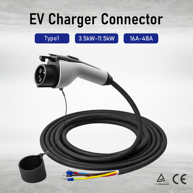 BOULT NEW Type1 AC Charging Cable 5m 7KW 9.6KW 11.5KW 16A 32A 40A 48A 1phase TPE Material Heat Resistant EV Charging Cable
