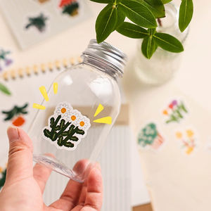 Pegatinas Adhesivas Personalizables con Diseño de Planta de Dibujos Animados en Verde Bosque, Estampado en Lámina, para Manualidades Infantiles, Sellado de Embalaje, Papel Ecológico - Product Image 2