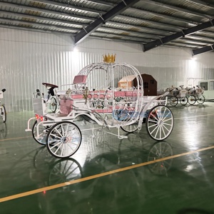 Zhenda Hot-Selling Electric White Metal Cinderella Wedding Horse-Drawn Carriage Christmas Pumpkin Design Other Horsepower - Product Image 4