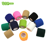 Bandage non tissé 5cm*4.5m sans latex, élastique et cohésif, respectueux de la peau, bandage vétérinaire coloré respirant, vente en gros de bandages pour animaux de compagnie