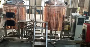 600L Red Copper Machines For Small Businesses Beer Equipment System