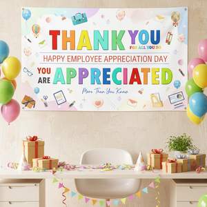 Decoración para el Día de Apreciación al Personal, Fondo para la Semana de Apreciación al Personal, Pancarta de Agradecimiento, Decoración de Pared con la Frase 'Gracias por Todo lo Que Haces' - Product Image 2