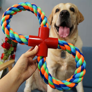 Giocattolo per Cani a Forma di Nodo di Corda, Gioco da Tiro a Forma di 8 Intrecciato per Cani Medi e Grandi in Corda di Cotone - Product Image 2