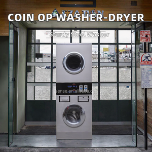 Machine de lavage et de séchage automatique électrique à chargement frontal à pièces à carte commerciale Machine à laver à tambour - Product Image 4