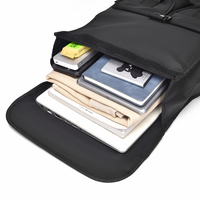 Sac à dos pour ordinateur portable grande capacité, multi-poches, imperméable, à enroulement, personnalisé, pour les voyages courts et les activités professionnelles