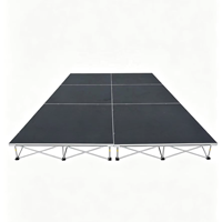 Plateforme de scène en contreplaqué d'aluminium avec support en aluminium pour mariages, spectacles, expositions et événements musicaux