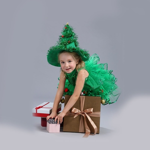 <span class=keywords><strong>Disfraz</strong></span> de árbol de <span class=keywords><strong>Navidad</strong></span> para niñas pequeñas, traje de baile de elfo verde para guardería - Product Image 3