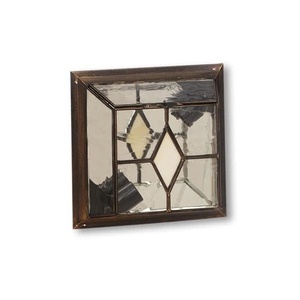 Lampada da soffitto grande 2xE27, colore oro antico/beige, dimensioni 11x29x29 cm, ideale per l'illuminazione degli ambienti e la decorazione. - Product Image 1