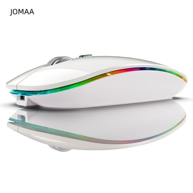 RGB 2.4G+BT Wireless Mini Mouse Backlight Jiggler Rechargeable Silent Ergonomic mouse for Laptop Tablet PC Stock