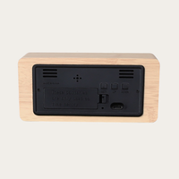 Horloge de table numérique en bois BSCI avec thermomètre, date, LED, décoration de bureau, luminosité réglable