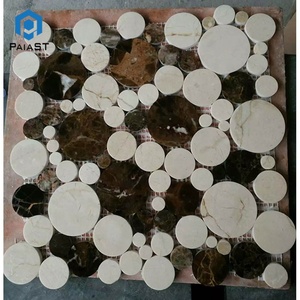 Blanc et noir inde artisanat en marbre carreaux de <span class=keywords><strong>mosaïque</strong></span> pour mur, sol, salle de bain, <span class=keywords><strong>mosaïque</strong></span> de pierre de galets - Product Image 3