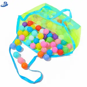 Wcustomized Wholesale Foldable Oversized Mesh Beach Bags Children'S Beach Toy Bags Toy Accessories Collection Shells Ocean Balls