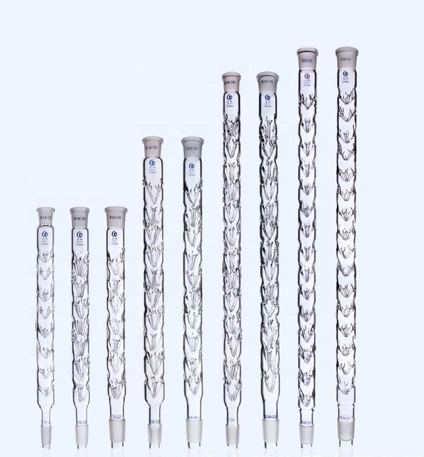 DATA Lab Glassware 200mm 14*14 Glass Tube Spiny Distillation Column Distilling Tube