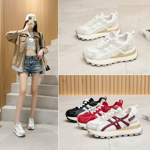 Chaussures de sport pour femmes modèle 2026, à semelle épaisse pour l'automne, légères et souples, chaussures de sport décontractées, chaussures de course tendance - Product Image 3