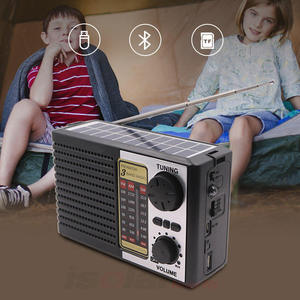 Factory Black FM AM SW 3 Band Solar Radio with <b>USB</b> TF Music Player LED Light 1200mAh Battery 3W <b>Speaker</b> Portable Outdoor Home - Product Image 2