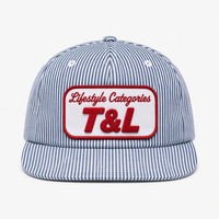 Casquette de camping sportive en toile à 5 panneaux avec logo personnalisé T&L en relief, tissu respirant et imperméable, ajustable, unisexe, pour adulte, pour l'extérieur