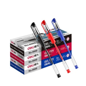 Deli Gel Pen 0.5mm Black Ink Bullet Tip Office Student Writing Pen - Product Image 5