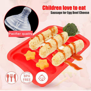 Molde de Silicona Antiadherente para Hacer Hot Dogs para Niños, Molde de Silicona para Salchichas, Molde para Huevos y Salchichas - Product Image 4