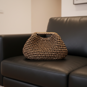 Pochette de Soirée Scintillante en Crochet Métallique – Sacs à Main de Luxe pour Femmes - Product Image 1
