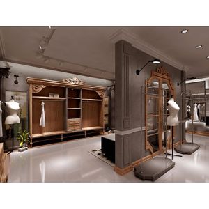 Material de MDF de ropa estante de exhibición/tienda de ropa de diseño de muebles para <span class=keywords><strong>ZARA</strong></span>. Tienda de ropa - Product Image 3