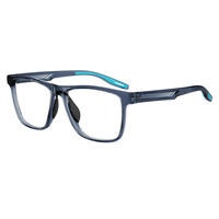 Vente en gros montures de lunettes unisexes TR90 avec logo personnalisé lunettes de sport carrées monture de lunettes transparente de marque
