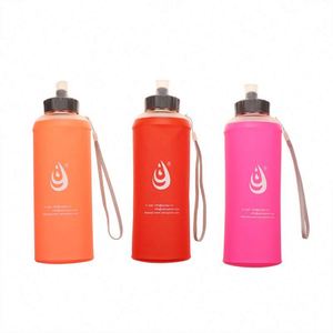 Gourde d'hydratation souple sans BPA de 250 ml et 500 ml, pliable, en nylon, pour la course à pied, la randonnée, le camping - Product Image 2