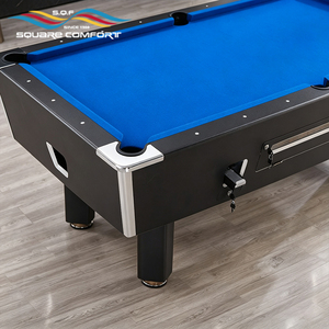 Mesa de billar de pizarra de 7 pies con funcionamiento a monedas, cuerpo de MDF, juego clásico de billar y snooker para sala de juegos, uso comercial, logotipo personalizado XSS-TBSH XSS-TBSH XSS - Product Image 4