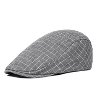 FF3681 mode Plaid plat béret gavroche chapeau irlandais chasse conduite Cabbie Golf lierre chapeau hommes Tweed gavroche casquette