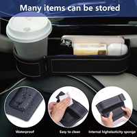 Boîte de rangement multifonction pour siège de voiture avec porte-gobelet réglable, organisateur pour console latérale de voiture, remplisseur d'espace entre les sièges