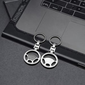 Llavero promocional de marca de coche y mosquetón, volante de Metal con grabado láser para promoción de vehículos - Product Image 2