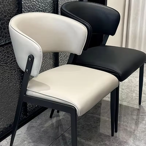 เก้าอี้รับประทานอาหารสไตล์อิตาลีใหม่เก้าอี้มีพนักพิงระดับไฮเอนด์หรูหราน้ำหนักเบาเก้าอี้อพาร์ทเมนต์ขนาดเล็กเก้าอี้รับประทานอาหารที่เรียบง่าย - Product Image 5