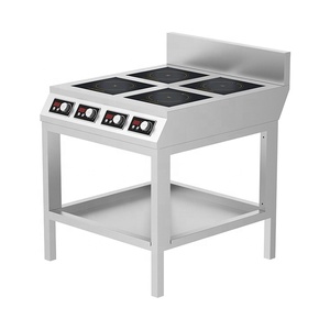 Cuisinière à induction en acier inoxydable, cuisinière de restaurant, cuisinière autonome, 3,5 kW, 4 brûleurs, plaque de cuisson commerciale, cuisinière industrielle - Product Image 4