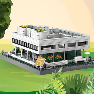 Wange 5237 Villa Savoye Paris Frankreich 1226 Teile Partikel-Baustein-Modell Kinder Zusammenbau-Baustein-Set Plastik-Spielzeug Geschenk - Product Image 3