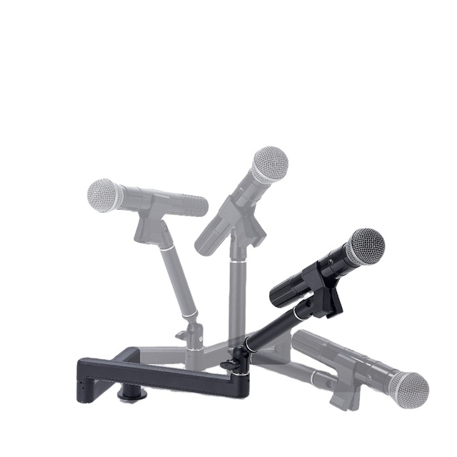 Black Universal Aluminum Professional Studio Microphone Boom Arm 360 Degree Rotating Shock Mount Adjustable Mic Stand Live
