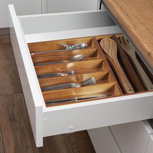 Organizador de Cajones Extra Profundo de Madera de Acacia con 7 Compartimentos, Bandeja Expandible Ecológica para Utensilios de Cocina - Product Image 5