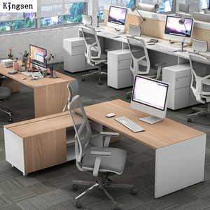 Ev ofis masası çin üreticinin mobilya koleksiyonu ile <span class=keywords><strong>l</strong></span>-şekilli beyaz dosya dolabı ofis masası - Product Image 4