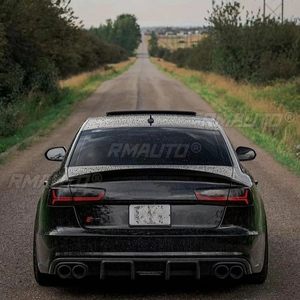 สปอยเลอร์หลังคาร์บอนไฟเบอร์สำหรับ Audi A6 C7 ปี 2012-2018 ทรง HK คุณภาพสูง วัสดุคาร์บอนไฟเบอร์แท้ - Product Image 6