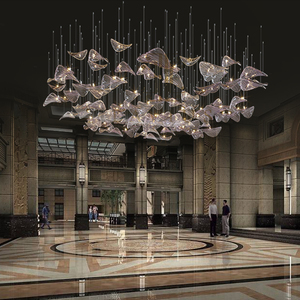 โคมไฟระย้า LED สไตล์โมเดิร์นสำหรับตกแต่งภายในโรงแรม โครงการสั่งทำพิเศษ - Product Image 1