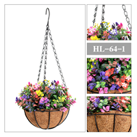 RUOPEI Source Factory Fleurs artificielles suspendues en chaîne de fleurs de coco faites à la main, résistantes à la décoloration, plantes en panier HL-64
